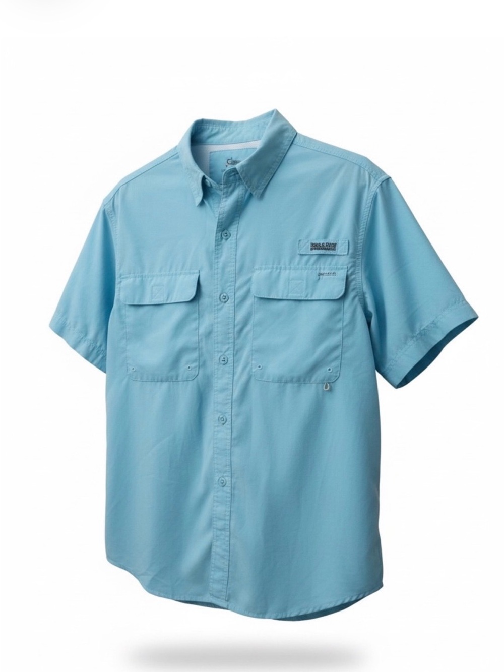 Worldwide Sportsman Light Blue Vented Fishing Shirt Size Large